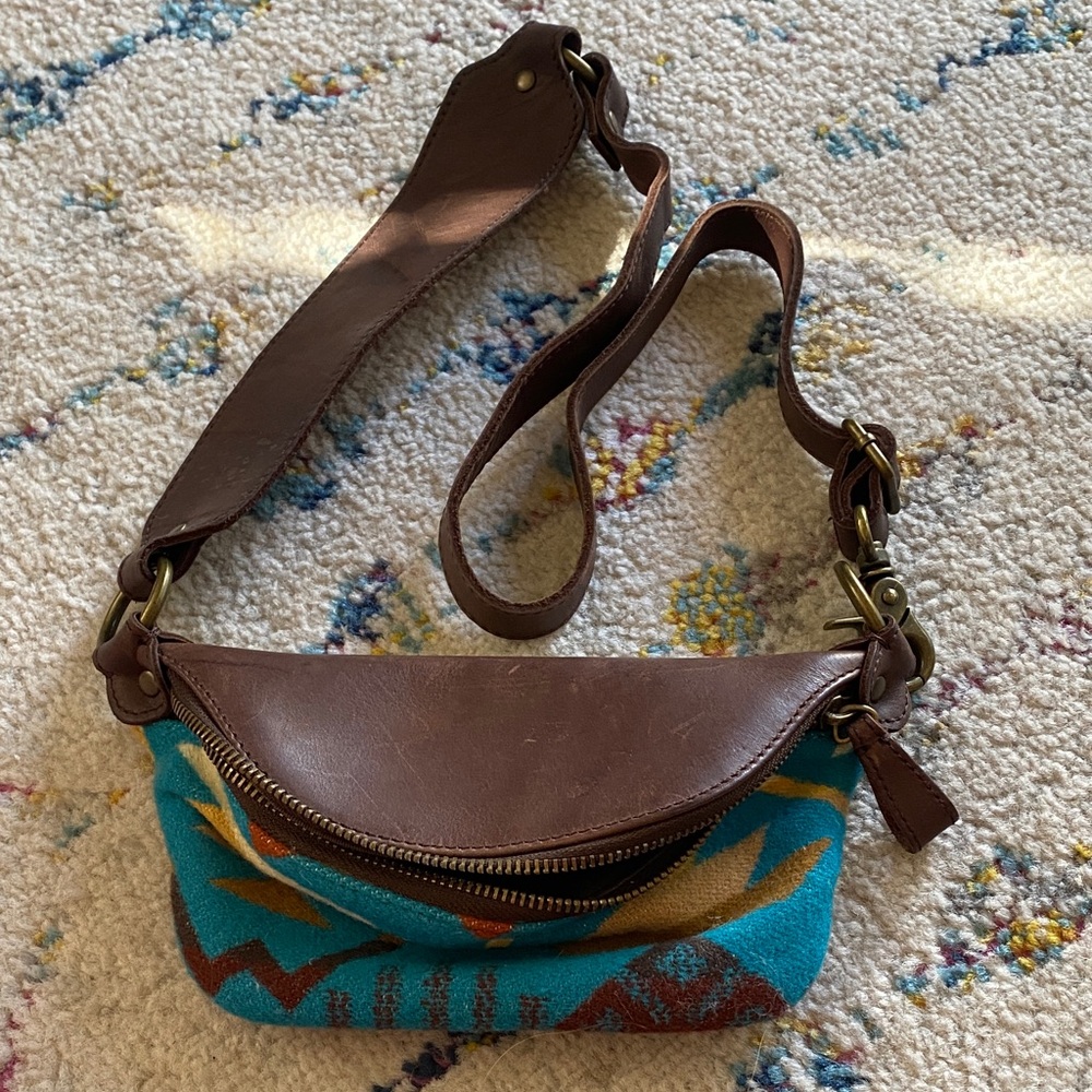 Pendleton Brown and Teal Women's Crossbody Bag